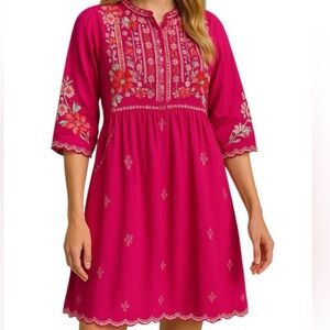 Johnny Was heavily embroidered  Diega tunic dress NWT RARE